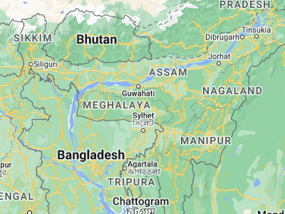 Map showing location of Shillong (25.56892, 91.88313)