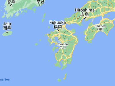 Map showing location of Shimabara (32.78333, 130.36667)