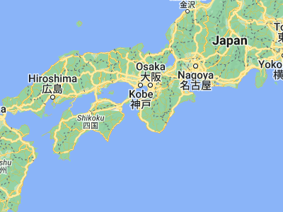 Map showing location of Shimminatochō (34.18333, 135.2)