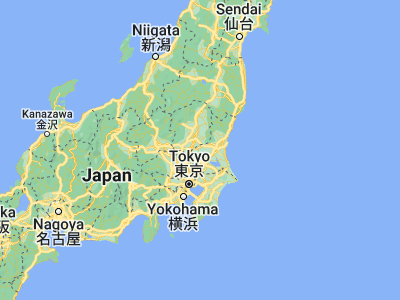 Map showing location of Shimodate (36.3, 139.98333)