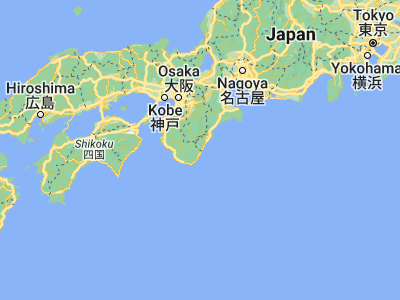 Map showing location of Shingū (33.73333, 135.98333)