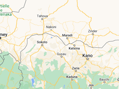 Map showing location of Shinkafe (13.07534, 6.51046)