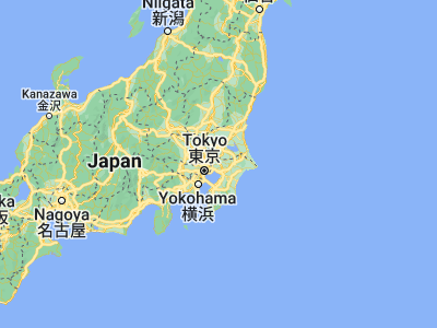 Map showing location of Shiroi (35.8, 140.06667)