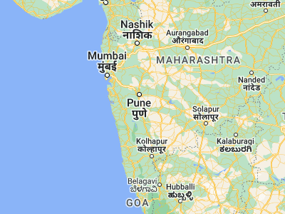 Map showing location of Shirwal (18.13333, 73.98333)