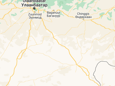 Map showing location of Shiveegovi (46.09081, 108.68306)