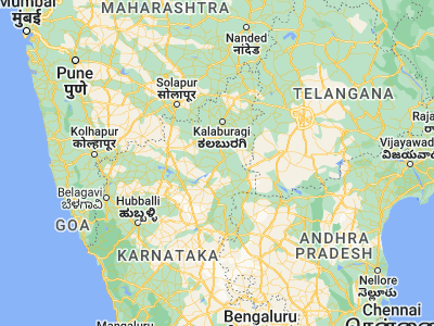 Map showing location of Shorāpur (16.51667, 76.75)