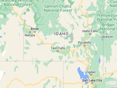Map showing location of Shoshone (42.93602, -114.40588)