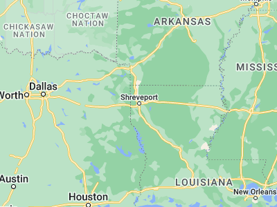 Map showing location of Shreveport (32.52515, -93.75018)