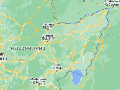 Map showing location of Shuangyashan (46.63611, 131.15389)
