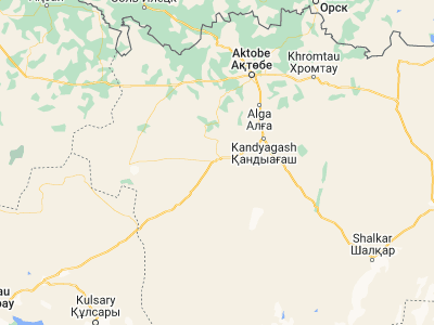 Map showing location of Shubarkuduk (49.14391, 56.48196)