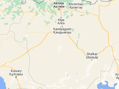 Map showing location of Shubarshi (48.58022, 57.18289)