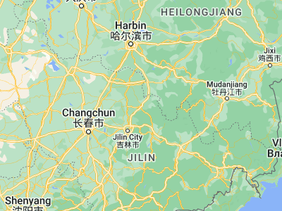 Map showing location of Shulan (44.41667, 126.95)