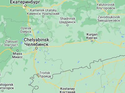 Map showing location of Shumikha (55.22611, 63.29611)