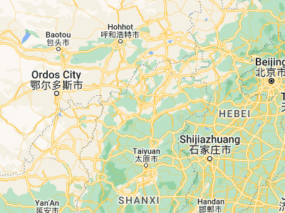Map showing location of Shuozhou (39.31583, 112.4225)