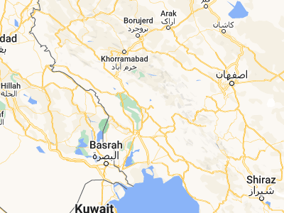 Map showing location of Shūshtar (32.0455, 48.8567)