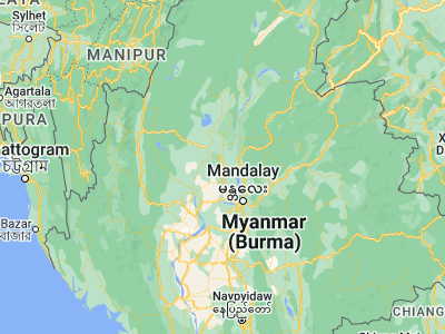 Map showing location of Shwebo (22.56667, 95.7)