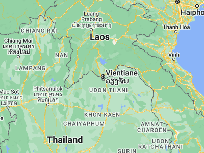 Map showing location of Si Chiang Mai (17.95639, 102.58667)