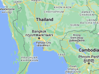 Map showing location of Si Mahosot (13.8878, 101.40501)