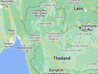 Map showing location of Si Samrong (17.164, 99.86222)