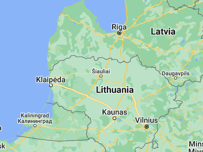Map showing location of Šiauliai (55.93333, 23.31667)
