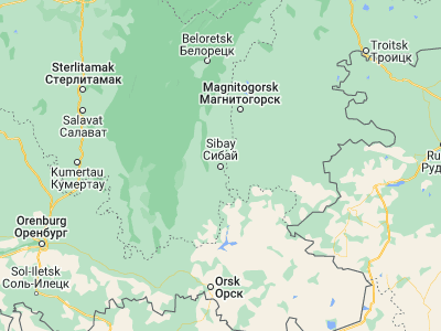 Map showing location of Sibay (52.71806, 58.66583)