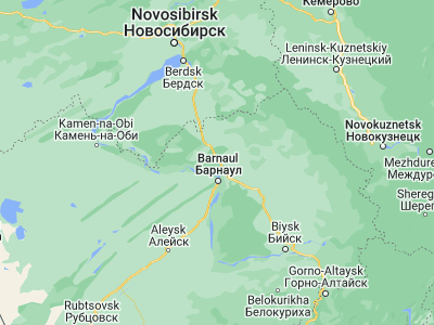Map showing location of Sibirskiy (53.5777, 83.7577)