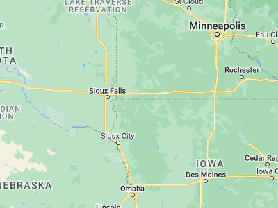 Map showing location of Sibley (43.39914, -95.75196)