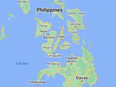 Map showing location of Sibonga (10.0168, 123.6171)