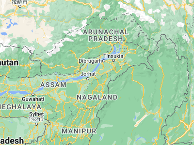 Map showing location of Sibsāgar (26.98427, 94.63784)
