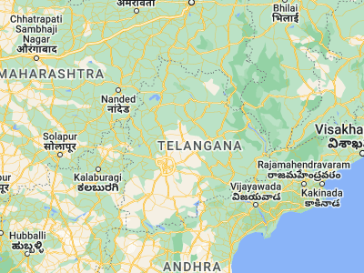 Map showing location of Siddipet (18.1, 78.85)