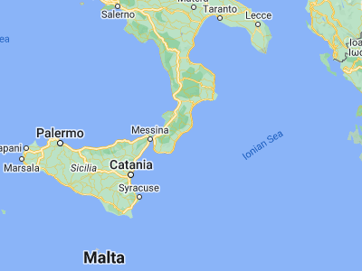 Map showing location of Siderno (38.26993, 16.29607)