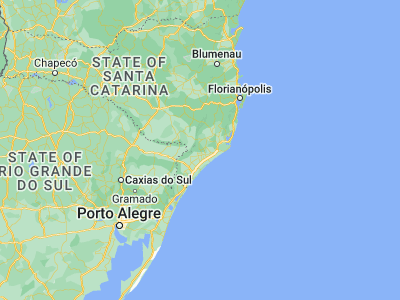 Map showing location of Siderópolis (-28.59778, -49.42444)