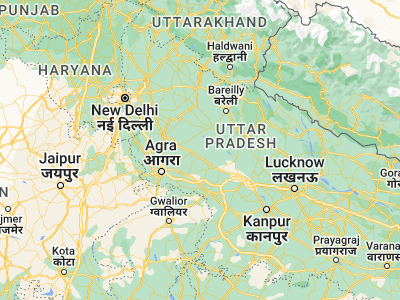 Map showing location of Sidhpura (27.63313, 78.86922)