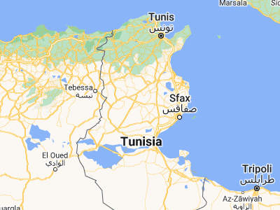 Map showing location of Sidi Bouzid (35.03823, 9.48494)