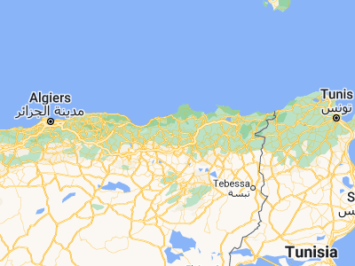 Map showing location of Sidi Mérouane (36.52056, 6.26111)