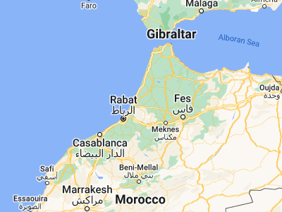 Map showing location of Sidi Yahia el Gharb (34.30652, -6.30618)