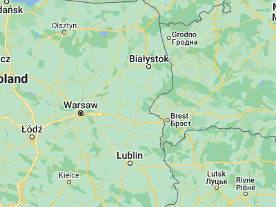 Map showing location of Siemiatycze (52.42719, 22.86231)