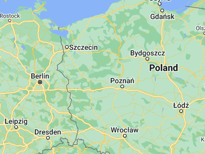 Map showing location of Sieraków (52.65134, 16.08047)