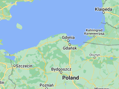 Map showing location of Sierakowice (54.3461, 17.89252)