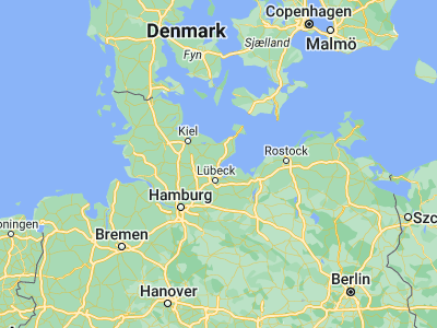 Map showing location of Sierksdorf (54.06667, 10.76667)