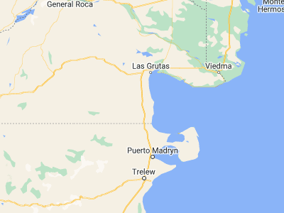 Map showing location of Sierra Grande (-41.60602, -65.35574)