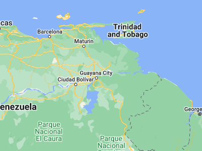 Map showing location of Sierra Imataca (8.4555, -62.42891)