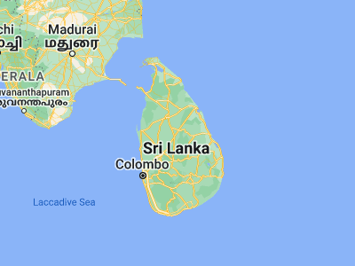 Map showing location of Sigiriya (7.9518, 80.7426)