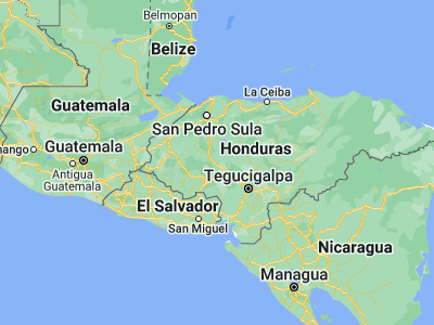 Map showing location of Siguatepeque (14.6, -87.83333)