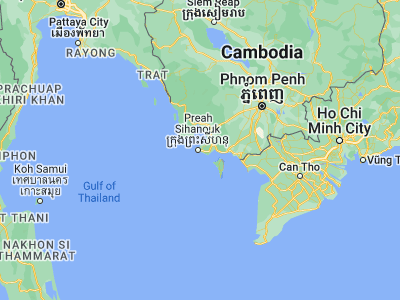 Map showing location of Sihanoukville (10.60932, 103.52958)