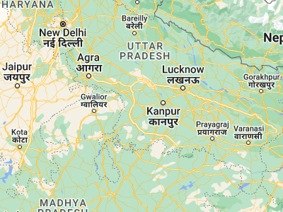 Map showing location of Sikandra (26.3668, 79.63042)