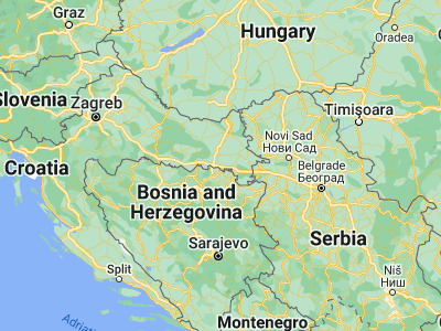Map showing location of Sikirevci (45.10889, 18.46444)