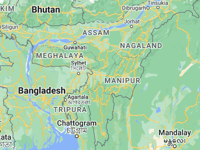 Map showing location of Silchar (24.82733, 92.79787)