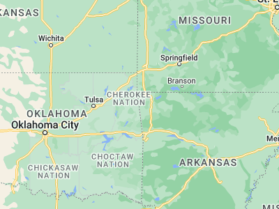Map showing location of Siloam Springs (36.18814, -94.5405)