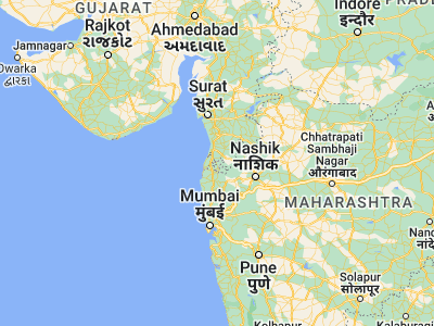 Map showing location of Silvassa (20.26667, 73.01667)
